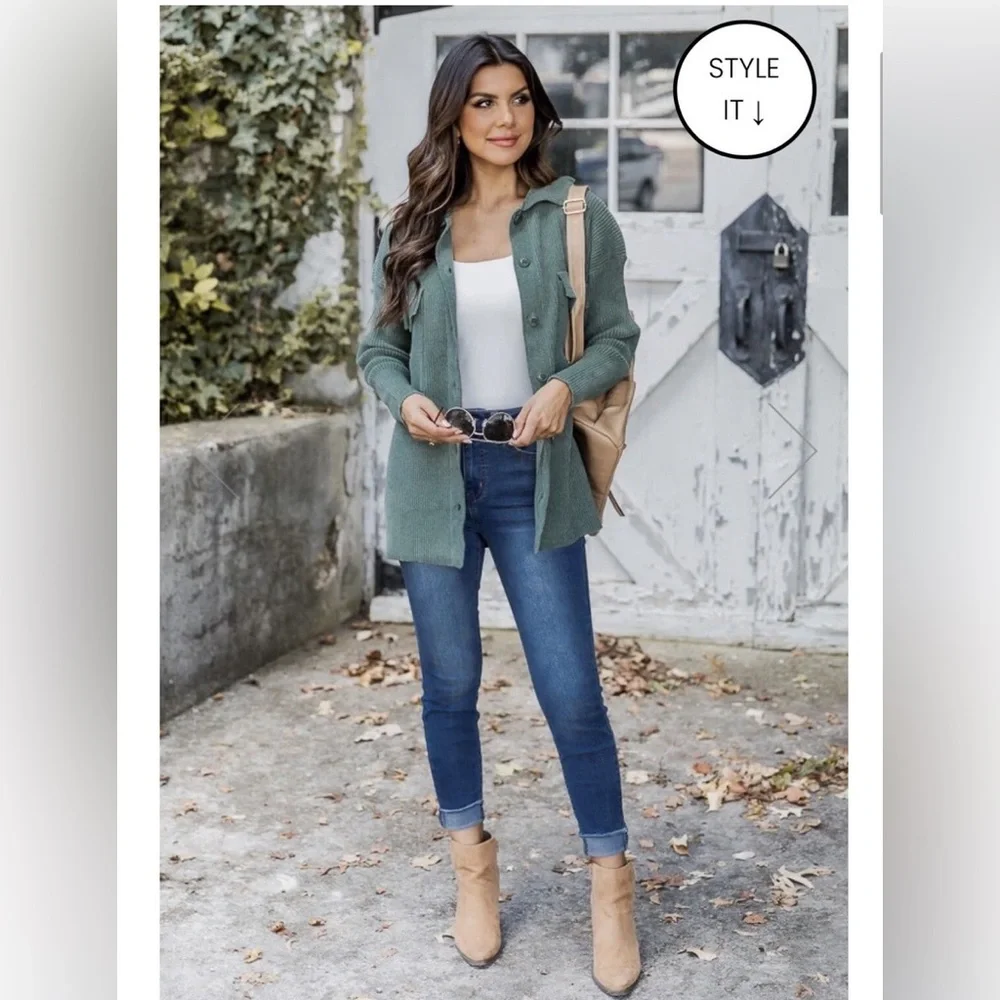 NWT Ribbed Shacket - Picture 2 of 4